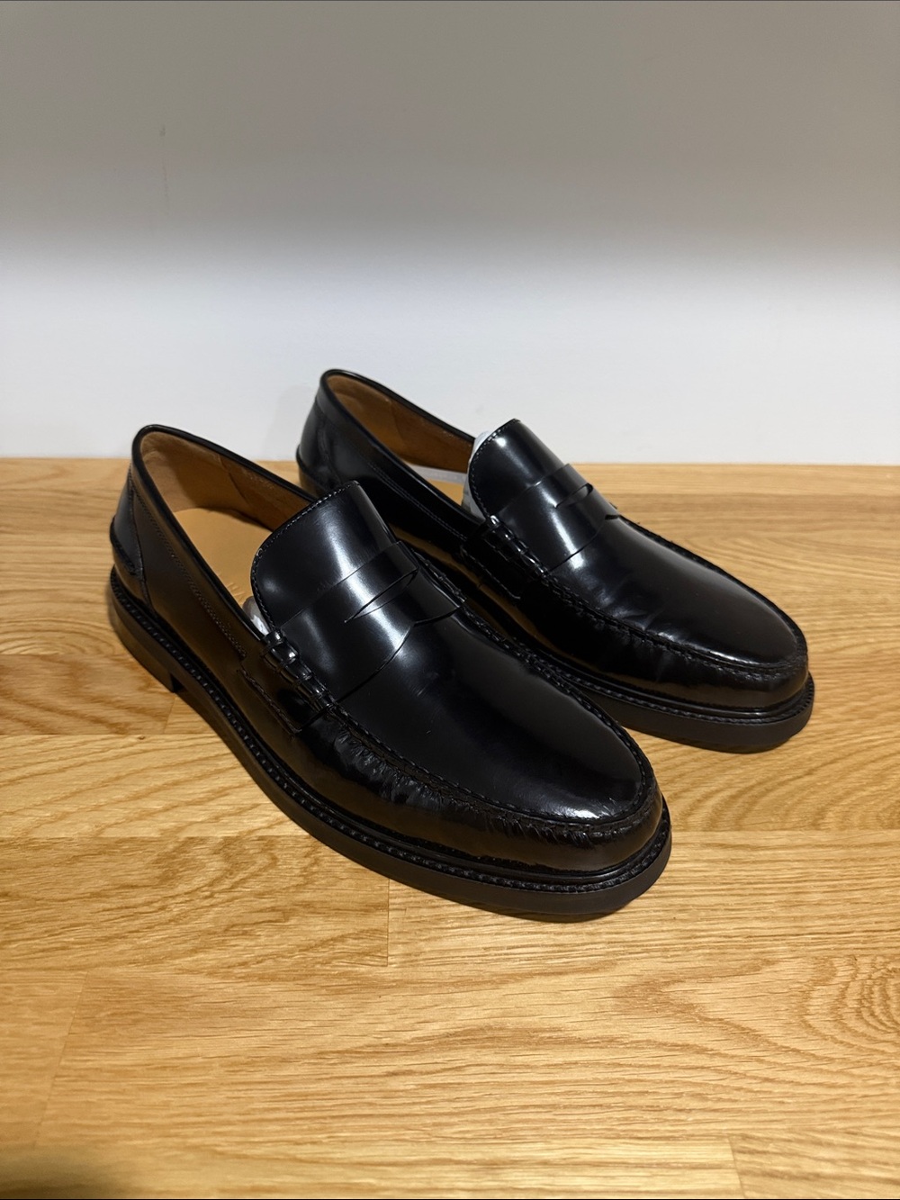 Cole Haan Black Leather Penny Loafers for Men brand new size 9